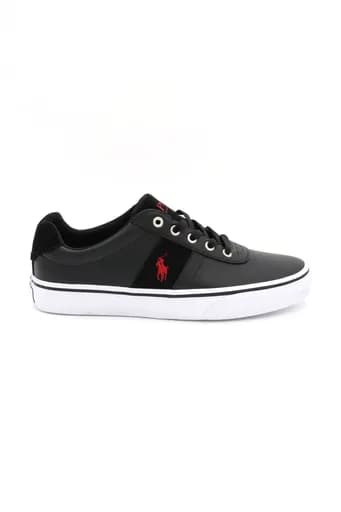 RALPH LAUREN ΠΑΠΟΥΤΣΙΑ SNEAKERS HANFORD II-SK-LTL ΜΑΥΡΟ-ΚΟΚΚΙΝΟ