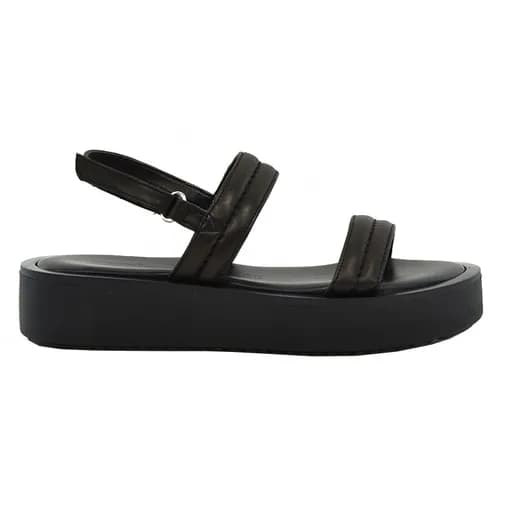 Γυναικεία πέδιλα Robinson 5258 μαύρο δέρμα