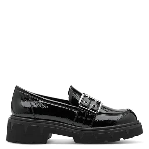Γυναικεία Ανατομικά Loafers Marco Tozzi 2-24708-45-018 Μαύρα Λουστρίν