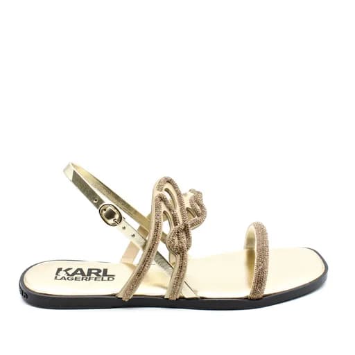 Γυναικεία Signia Σανδάλια Χρυσά Karl Lagerfeld KL87425-GGD HEAVY GLITTER