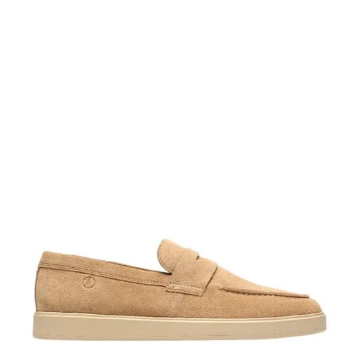 Ανδρικά μοκασίνια Clarks Lockford Easy 26186190 μπεζ δέρμα καστόρ