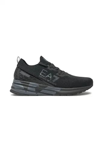 ARMANI 7 ΠΑΠΟΥΤΣΙΑ SNEAKERS LOGO ΜΑΥΡΟ