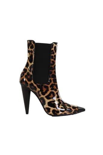 RAS ΠΑΠΟΥΤΣΙΑ ΜΠΟΤΑΚΙΑ ANIMAL PRINT ΛΟΥΣΤΡΙΝΙ ΜΑΥΡΟ/ΚΑΦΕ