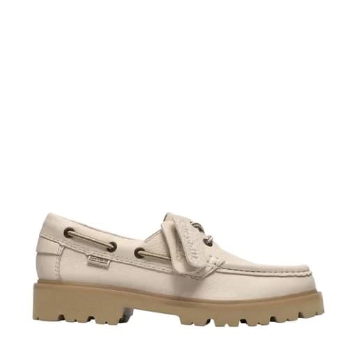 Γυναικεία μοκασίνια Clarks Cleyhill Boat 26187841 μπεζ δέρμα