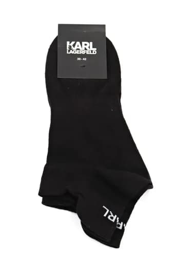 KARL LAGERFELD ΚΑΛΤΣΑΚΙΑ SNEAKERS LOGO ΜΑΥΡΟ