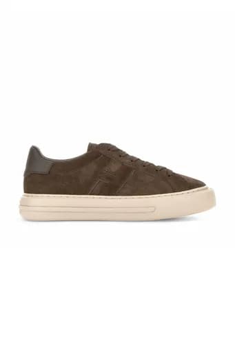 HOGAN ΠΑΠΟΥΤΣΙΑ SNEAKERS H691 ALLACCIATO H ΚΑΦΕ