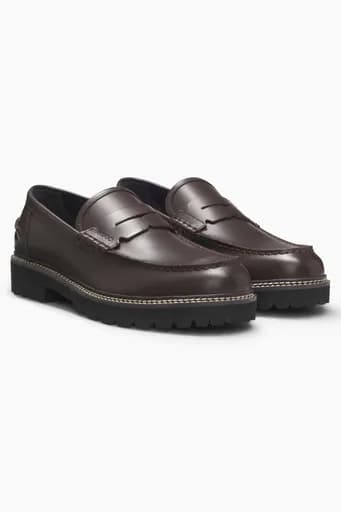 HUGO ΠΑΠΟΥΤΣΙΑ LOAFERS DRAVEN_LOAF_BO ΚΑΦΕ