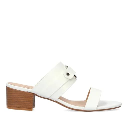 Andres Machado 6033-02 Mule Λευκό 6cm
