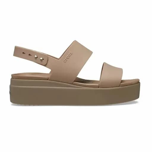Γυναικείες Πλατφόρμες Crocs Brooklyn Low Wedge 206453-2EL Latte/Mushroom