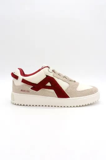 EMPORIO ARMANI ΠΑΠΟΥΤΣΙΑ SNEAKERS LOGO ΛΕΥΚΟ-ΜΠΟΡΝΤΩ