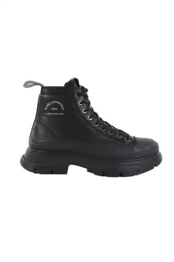 KARL LAGERFELD ΠΑΠΟΥΤΣΙΑ ΜΠΟΤΑΚΙ LUNAR MAISON MID LACE ΜΑΥΡΟ