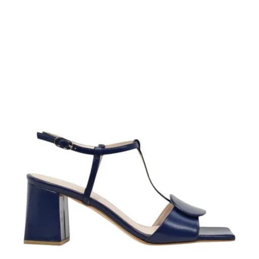 Γυναικεία πέδιλα Makis Fardoulis 635-36A μπλε δέρμα