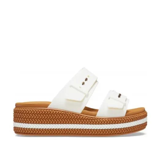 Crocs Brooklyn Woven Buckle 220585-03 Πλατφόρμα 4.7cm Λευκό