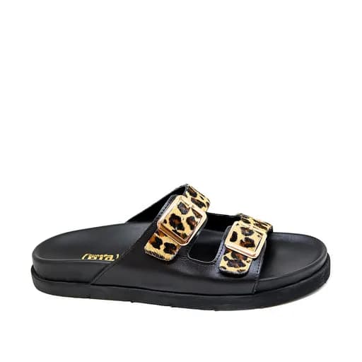 Bigshoes GA0307-01 Δερμάτινo Σανδάλι Μαύρο