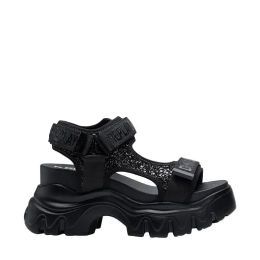 Γυναικεία πέδιλα/flatforms REPLAY JUYCE HIGH BRIGHT GWSIS.000.C0003S 0003-BLACK μαύρο