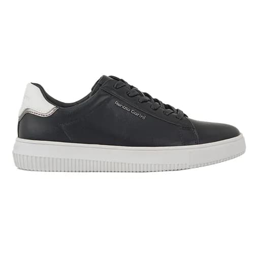 Ανδρικά sneakers Renato Garini 015-700 FABIO-2215 BLACK/WHITE/PEWTER/WHITE OUTSOLE μαύρο/λευκό/ατσαλί