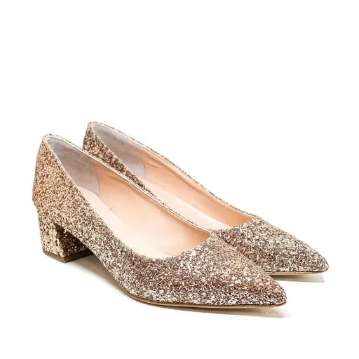 Bigshoes MX9122-06GL Δερμάτινη Γόβα Μπρονζέ 5.5cm