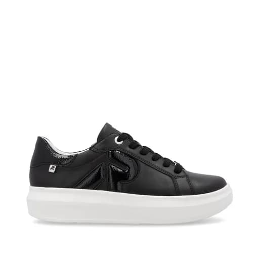 Rieker W1204-01 Ανατομικά Sneaker Μαύρο