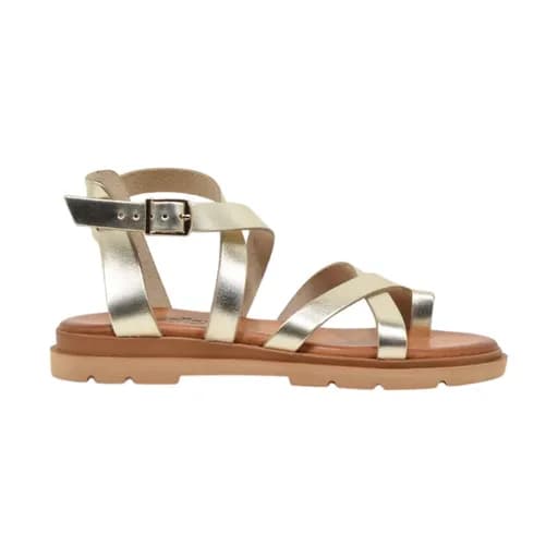 Γυναικεία πέδιλα Lady Shoes 610 χρυσό δέρμα