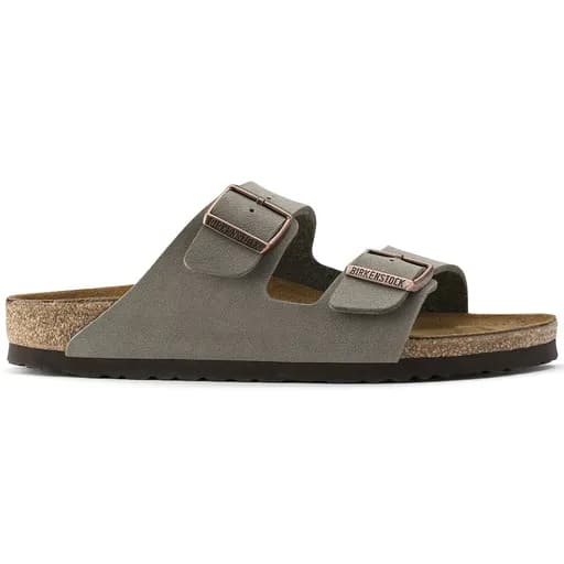Ανατομικές Παντόφλες Birkenstock Arizona Birko-Flor Nubuck Stone 0151213 Narrow Fit