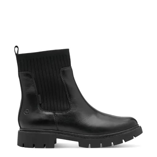 Γυναικεία μποτάκια Tamaris Comfort 8-86417-45 001 μαύρο δέρμα