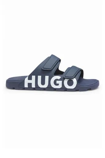 HUGO ΠΑΝΤΟΦΛΕΣ EVANDER_SAND_LG LOGO ΜΠΛΕ