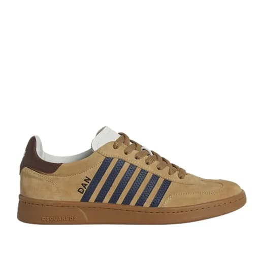 Ανδρικά Δερμάτινα Boxer Sneakers Μπεζ Dsquared2 W24SNM036414170001-M2969