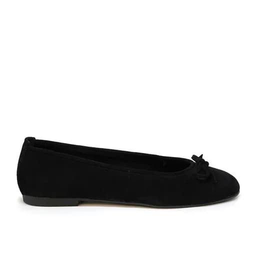 Bigshoes GA1134-01 Δερμάτινη Μπαλαρίνα Μαύρη