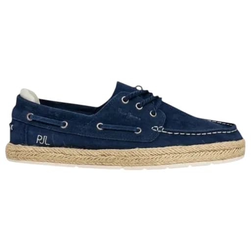 Pepe Jeans Ανδρικές Δερμάτινες Εσπαντρίγιες Porto Decκ PMS100006-595 Μπλε