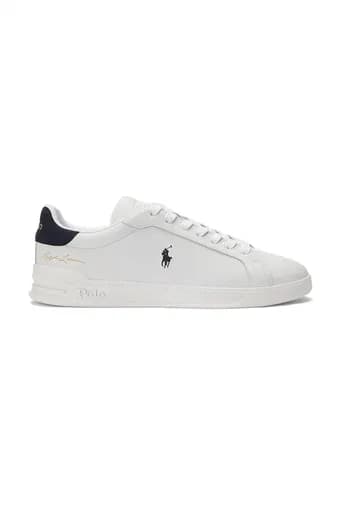 RALPH LAUREN ΠΑΠΟΥΤΣΙΑ SNEAKERS HRT CRT II-SK-LTL ΛΕΥΚΟ-ΜΠΛΕ