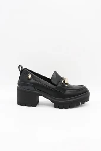 U.S. POLO ASSN. ΠΑΠΟΥΤΣΙΑ MOKAΣΙΝΙΑ ΑΓΚΡΑΦΑ LOGO ΜΑΥΡΟ