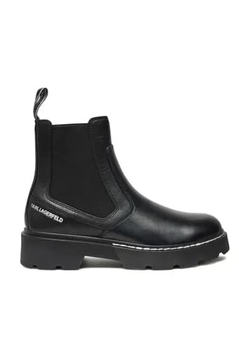 KARL LAGERFELD ΠΑΠΟΥΤΣΙΑ MΠΟΤΑΚΙΑ GORE BOOT LOGO ΜΑΥΡΟ