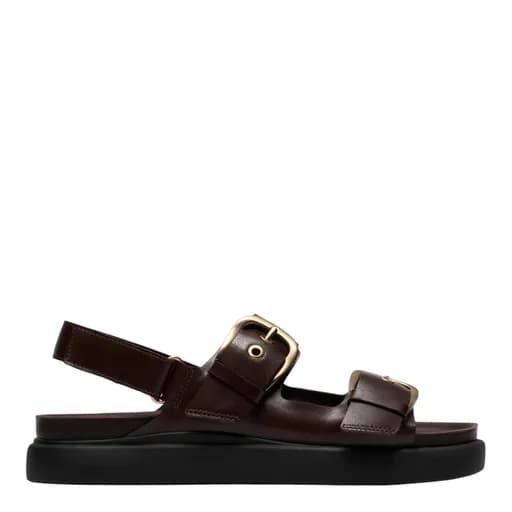 Γυναικεία πέδιλα Clarks Aristella Bay 26185806 καφέ δέρμα