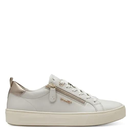 Γυναικεία Ανατομικά Δερμάτινα Sneakers Tamaris Comfort 8-83707-42-104 Λευκά