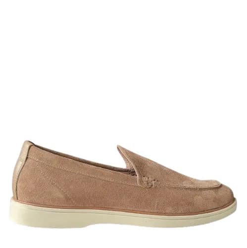 Ανδρικά Δερμάτινα Suede Χειροποίητα Loafers Μπεζ Diadoch 2542-PURO