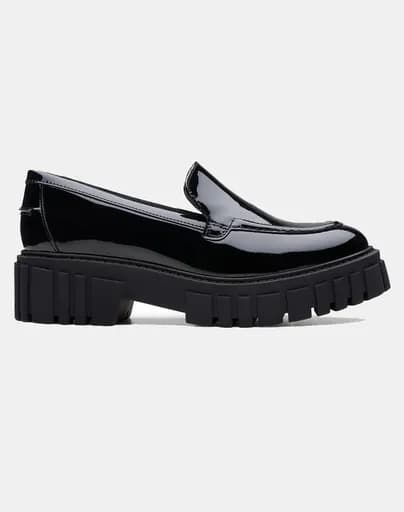 CLARKS Page Loafer 26178682-Black Pat Black