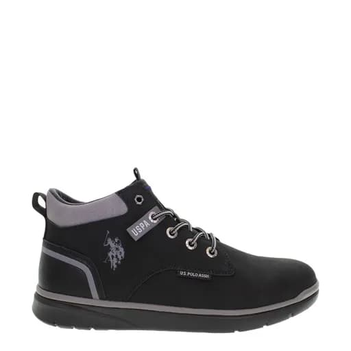 Ανδρικά μποτάκια U.S.POLO ASSN YGOR010-BLK PU SYNTH. NUBUCK μαύρο