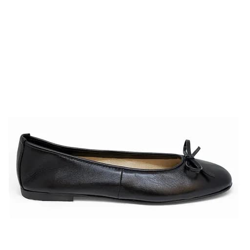 Bigshoes GA2137-01 Δερμάτινη Μπαλαρίνα Μαύρη