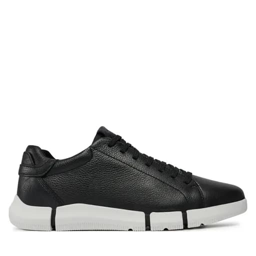 Ανδρικά Ανατομικά Δερμάτινα Sneakers Geox Adacter U45FFA 00046 C9999 Μαύρα
