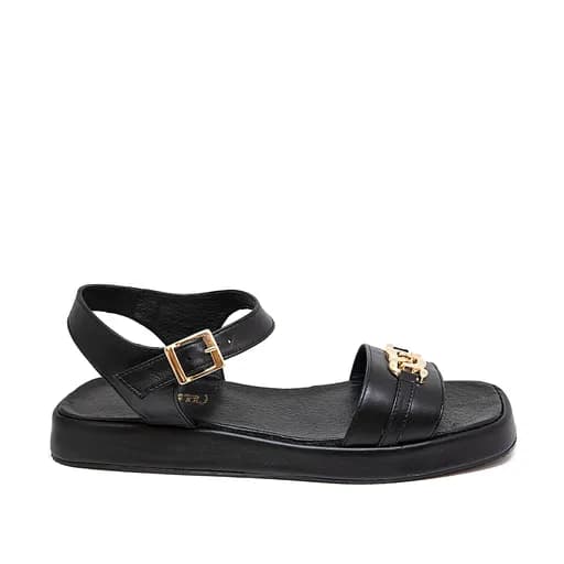 Bigshoes GA0306-01 Δερμάτινo Πέδιλο Μαύρο