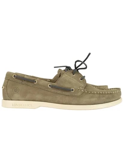 Lumberjack Ανδρικά Δερμάτινα Παπούτσια Loafer Navigator 102268833-Sage Green Χακί