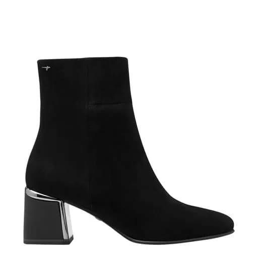 Γυναικεία μποτάκια Tamaris 1-25341-45 004 μαύρο δέρμα καστόρ