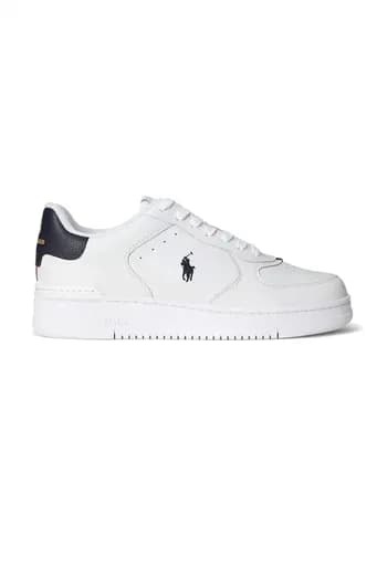 RALPH LAUREN ΠΑΠΟΥΤΣΙΑ SNEAKERS MASTR CT RIB-SK-LTL ΛΕΥΚΟ-ΜΠΛΕ