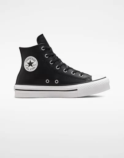 CONVERSE CHUCK TAYLOR ALL STAR EVA LIFT LEATHER A02485C-001 Black
