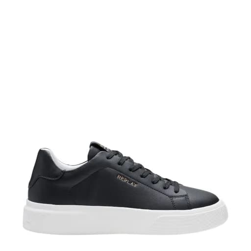 Ανδρικά sneakers REPLAY NOTTING FUTURE GMZ7O .000.C0005L 003-BLACK μαύρο δέρμα