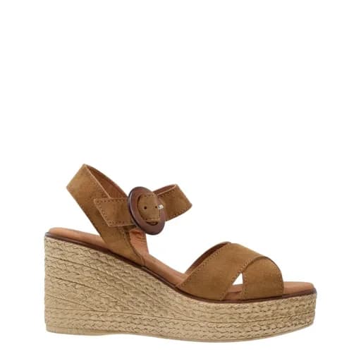 Γυναικείες πλατφόρμες Eva Frutos 5816 ταμπά δέρμα nubuck
