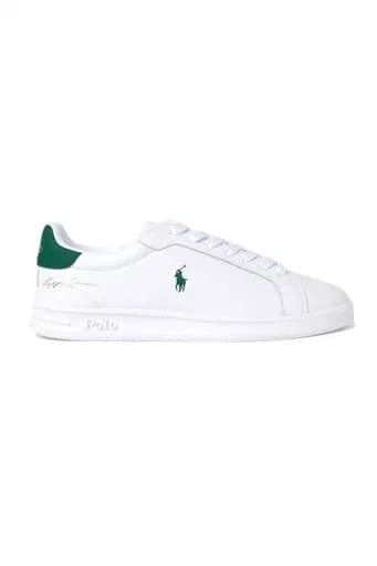 RALPH LAUREN ΠΑΠΟΥΤΣΙΑ SNEAKERS HRT CRT II-SK-LTL ΛΕΥΚΟ-ΠΡΑΣΙΝΟ