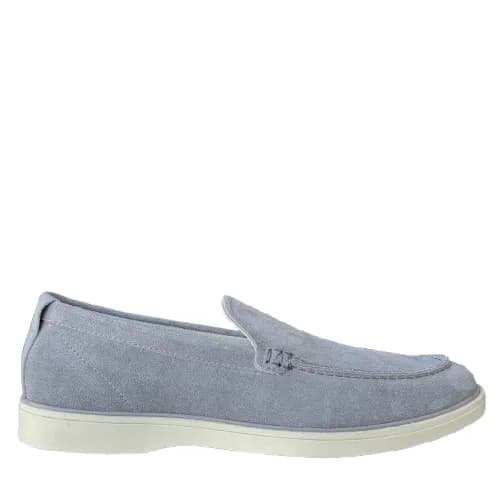 Ανδρικά Δερμάτινα Suede Χειροποίητα Loafers Γκρι Diadoch 2542-GREY