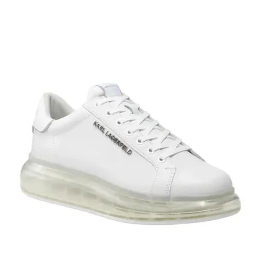 Ανδρικά Δερμάτινα Shine Sneakers Λευκά Karl Lagerfeld KL52625A-11W WHITE