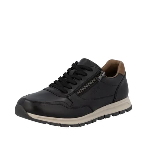 Rieker B0504-00 Ανδρικό Δερμάτινο Sneaker Μαύρο